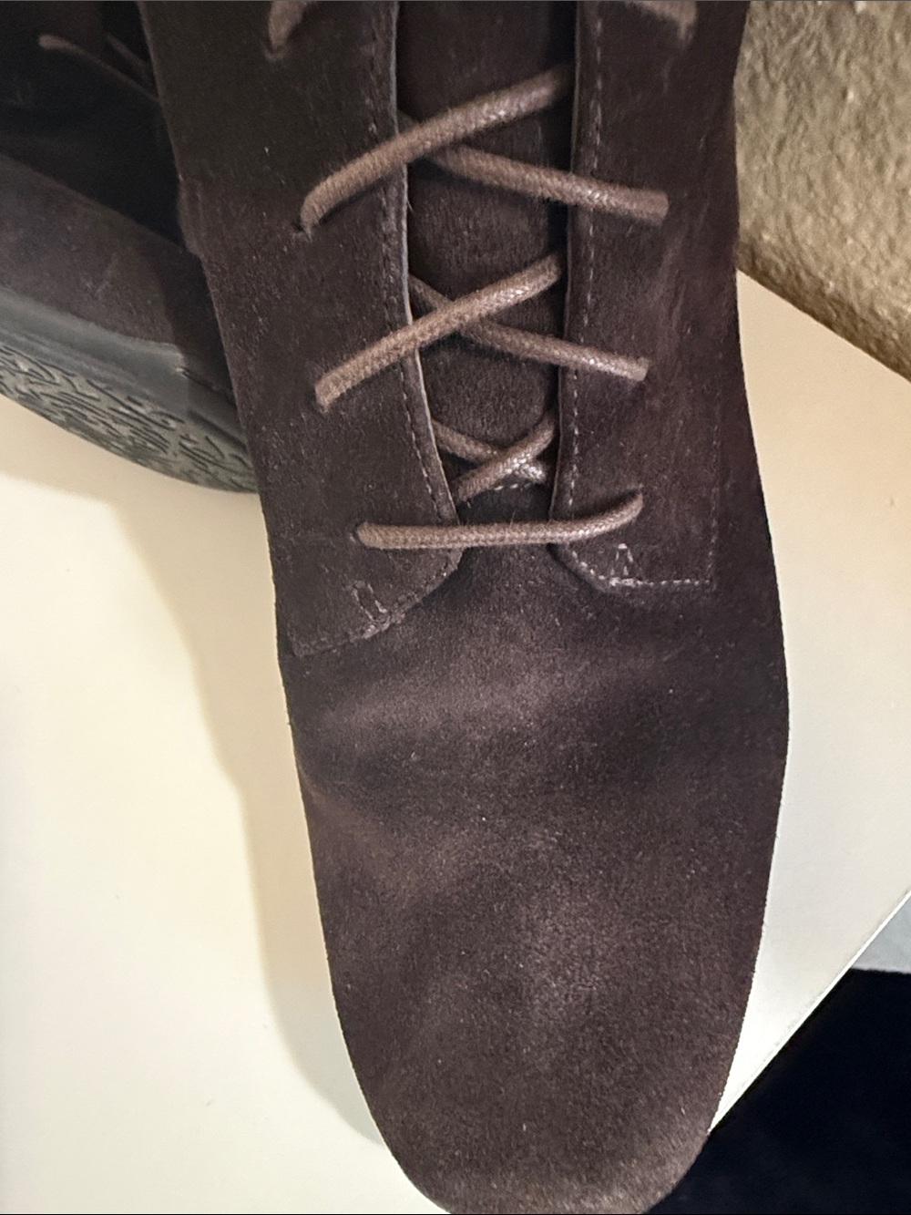 Clark’s   Suede Lace-Up Ankle Boots in Dark Brown - Picture 6 of 11